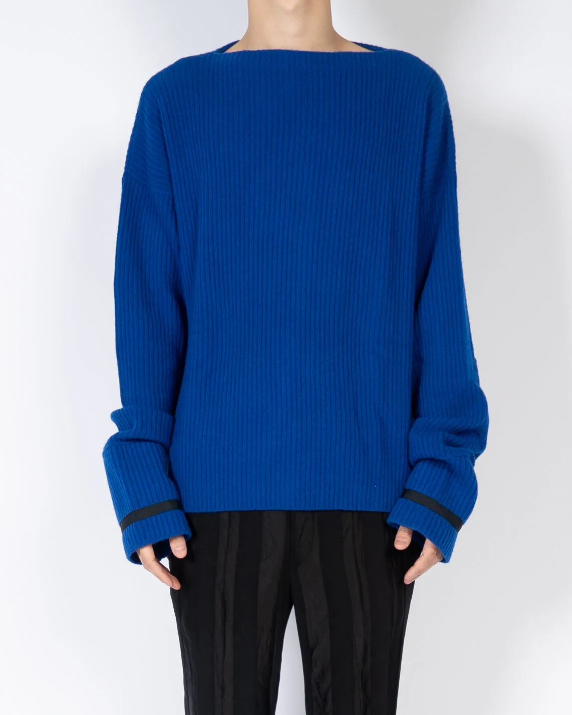SS17 Invidia Blue Boat Neck Jumper Knit