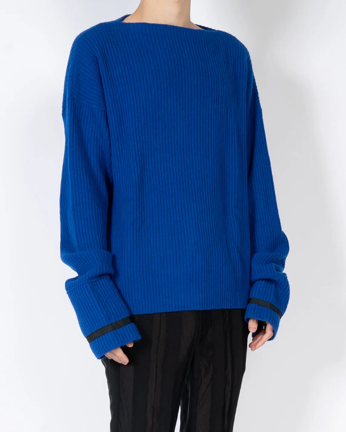 SS17 Invidia Blue Boat Neck Jumper Knit