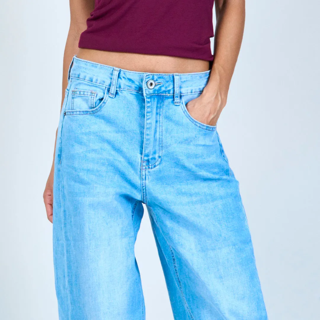 Straight-leg denim trousers wholesale