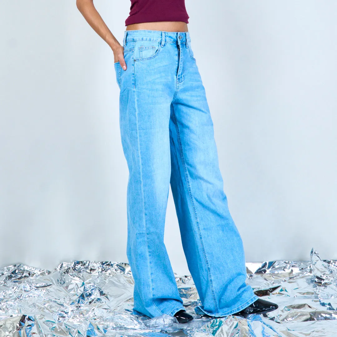 Straight-leg denim trousers wholesale