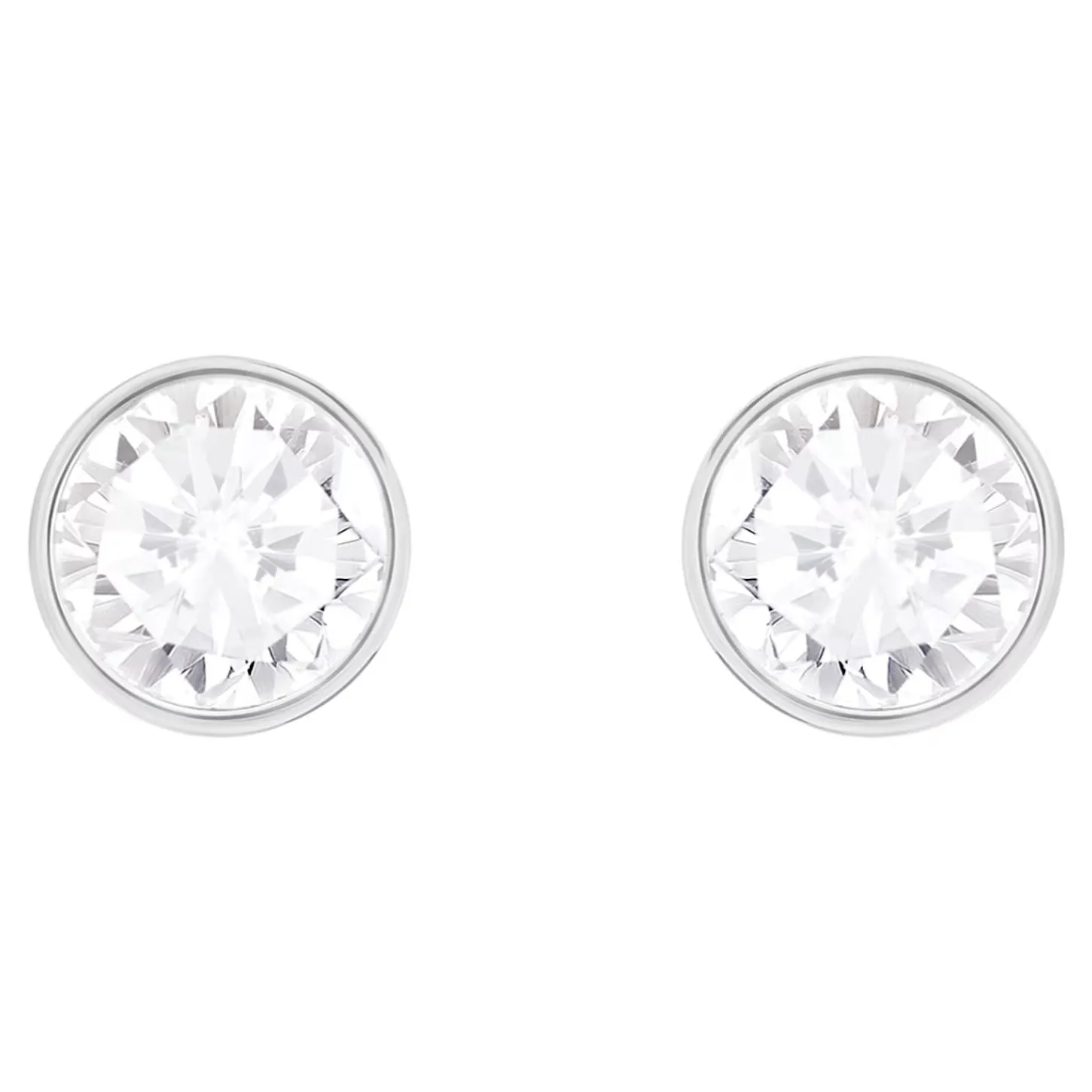 Swarovski Swan Lake earring jackets Mixed cuts, Swan, White, Rhodium plated -5379944