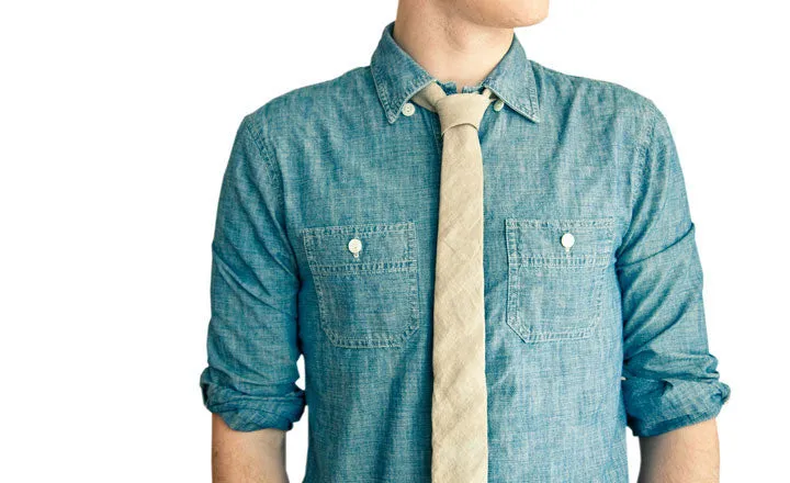 TEA-DYED LINEN TIE