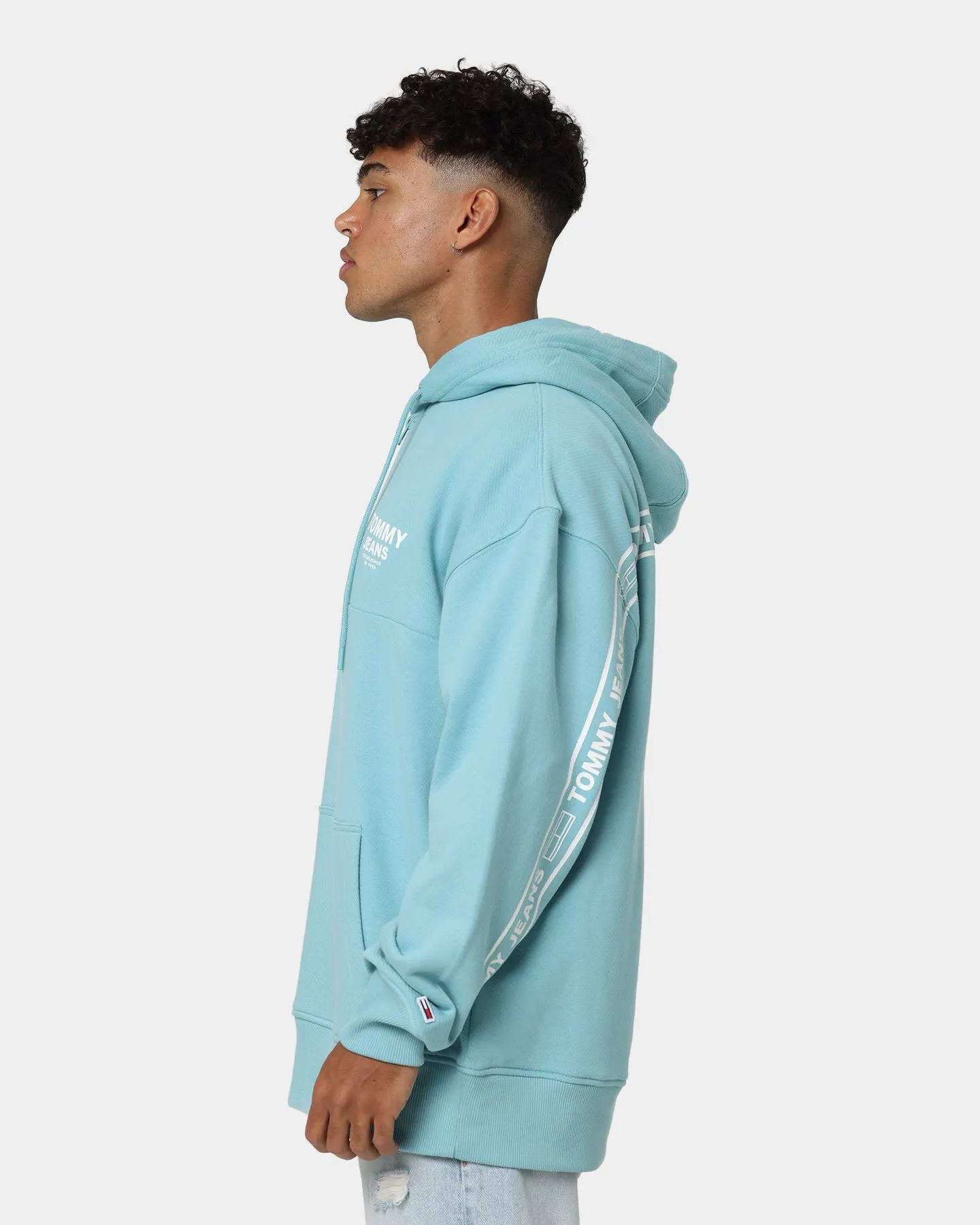 Tommy Jeans Tape Quarter Zip Hoodie Crest
