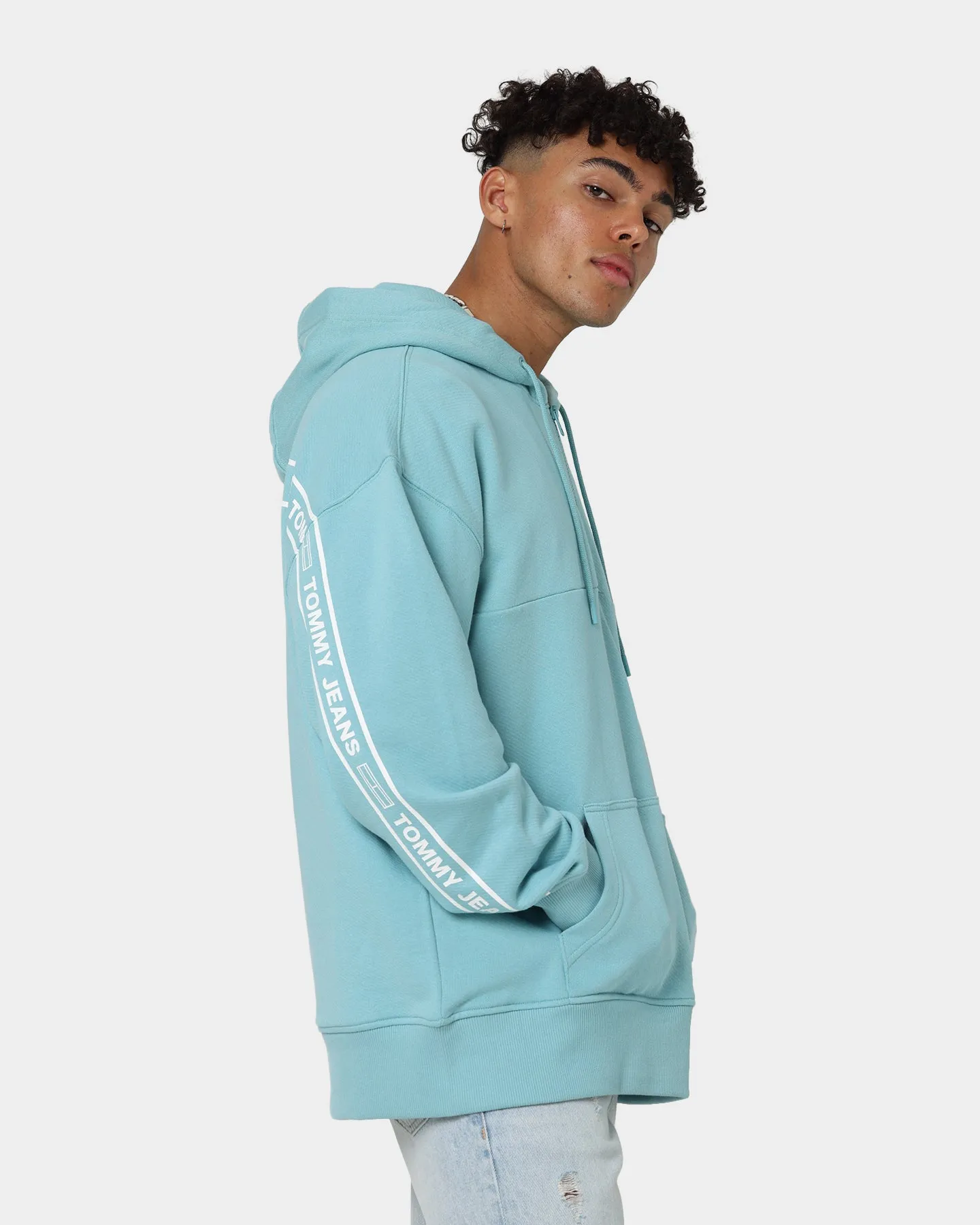 Tommy Jeans Tape Quarter Zip Hoodie Crest
