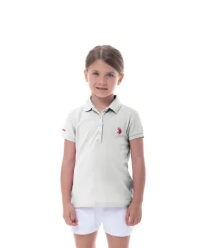 US POLO KIDS SHORT SLEEVED STRETCH MICROPIQUE POLO SHIRT