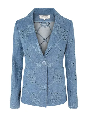 Veronica Beard Naira Jacket in Sea Glare