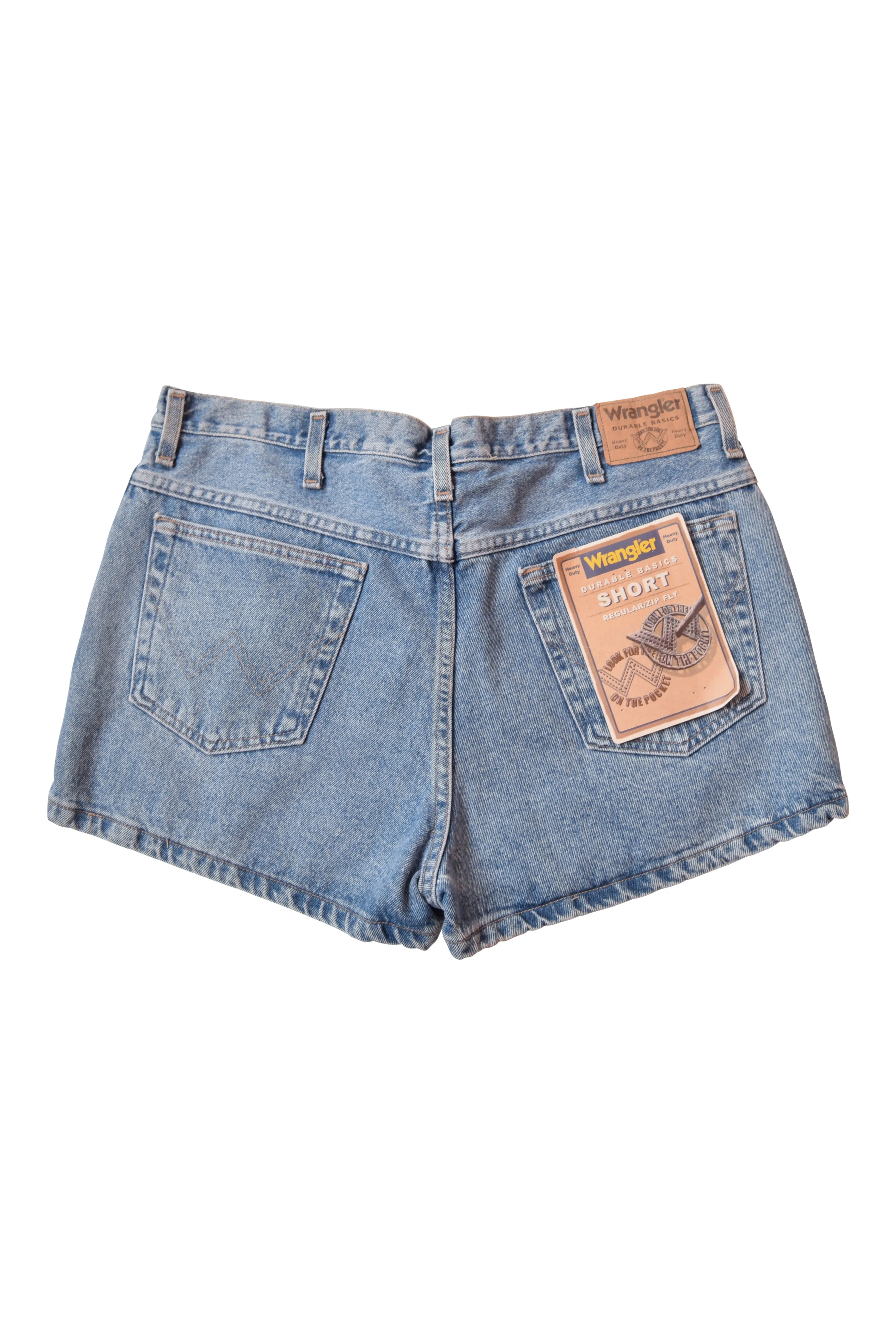 Vintage Wrangler Shorts Durable Basic Heavy Duty Denim Regular / Zip Fly BNWT