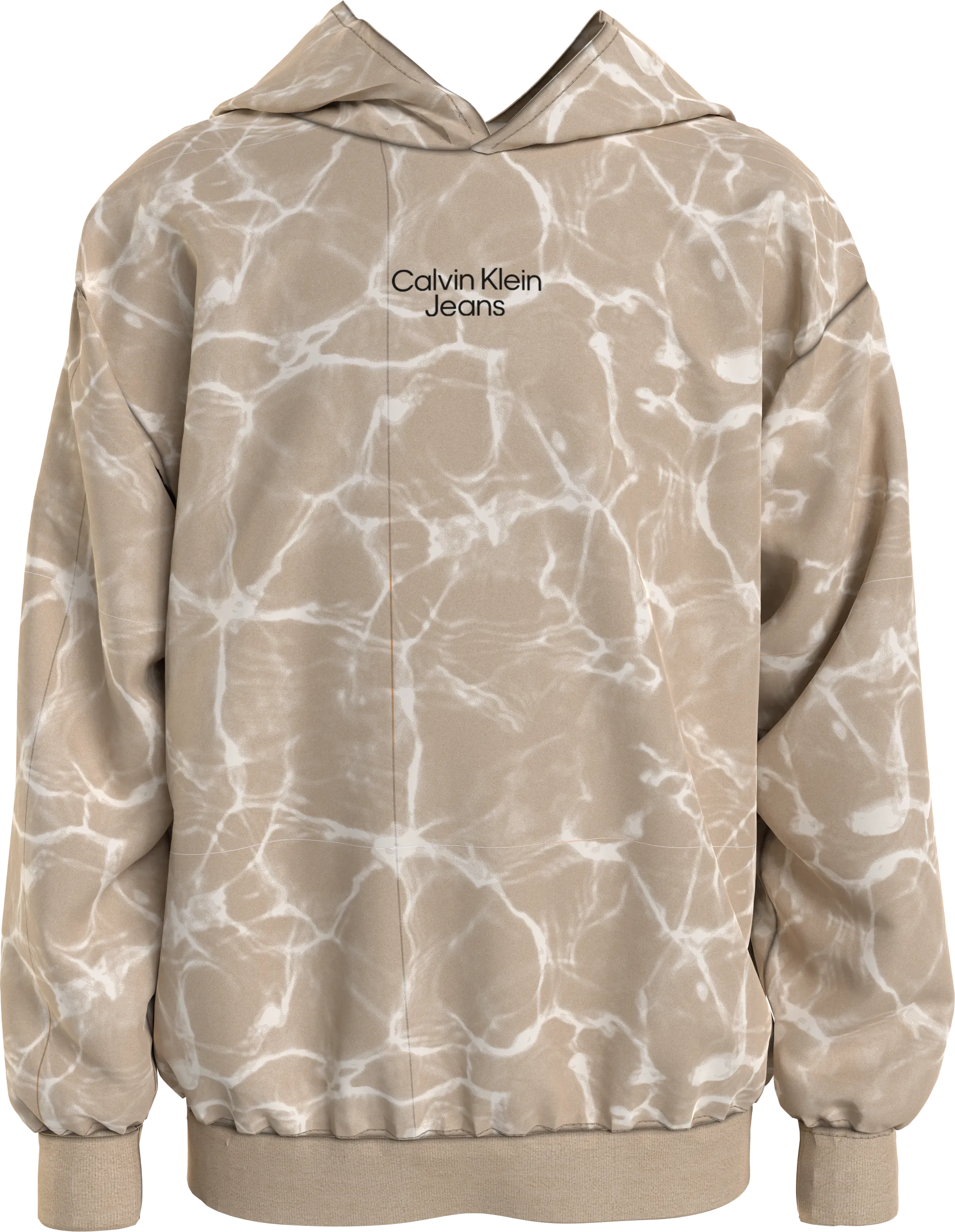 WATER AOP RELAXED HOODIE - HORSERADDISH