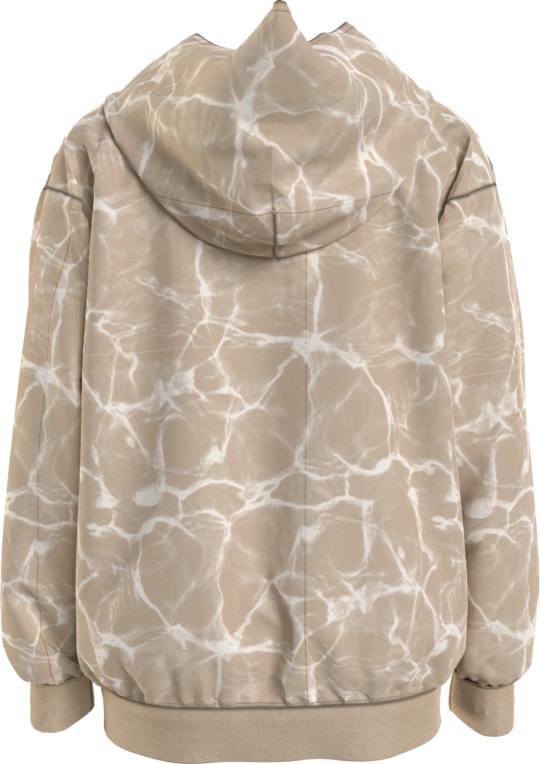 WATER AOP RELAXED HOODIE - HORSERADDISH