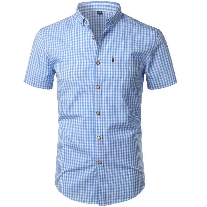 West Louis Plaid Button Down Business Work Shirt