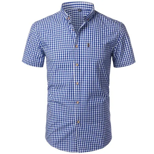 West Louis Plaid Button Down Business Work Shirt