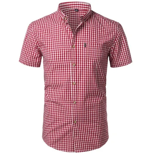 West Louis Plaid Button Down Business Work Shirt