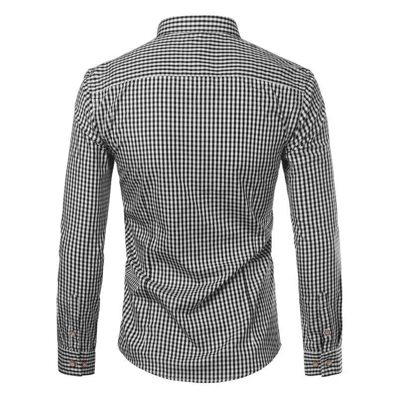 West Louis Plaid Button Down Business Work Shirt