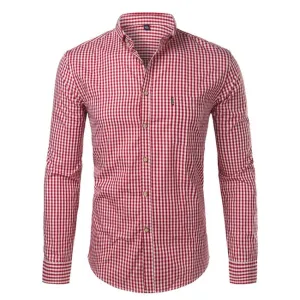 West Louis Plaid Button Down Business Work Shirt