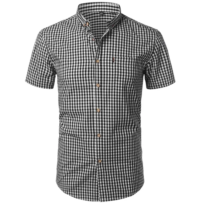 West Louis Plaid Button Down Business Work Shirt