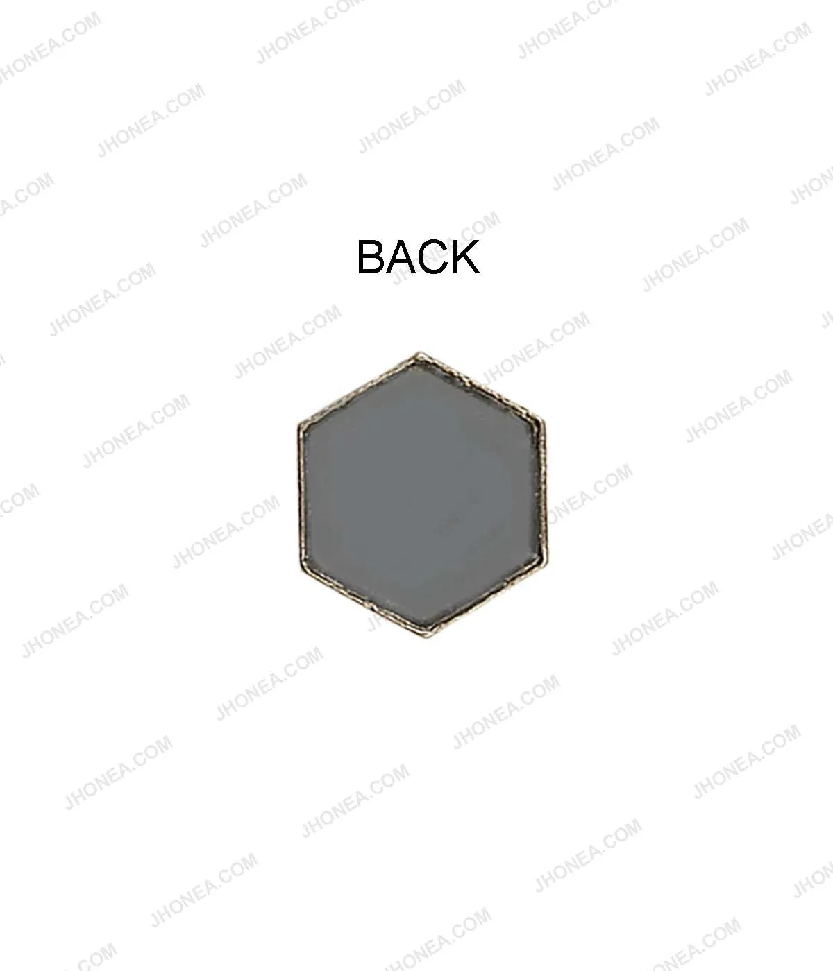 Western Style Hexagon Shape Gunmetal Hotfix Studs for Blazers