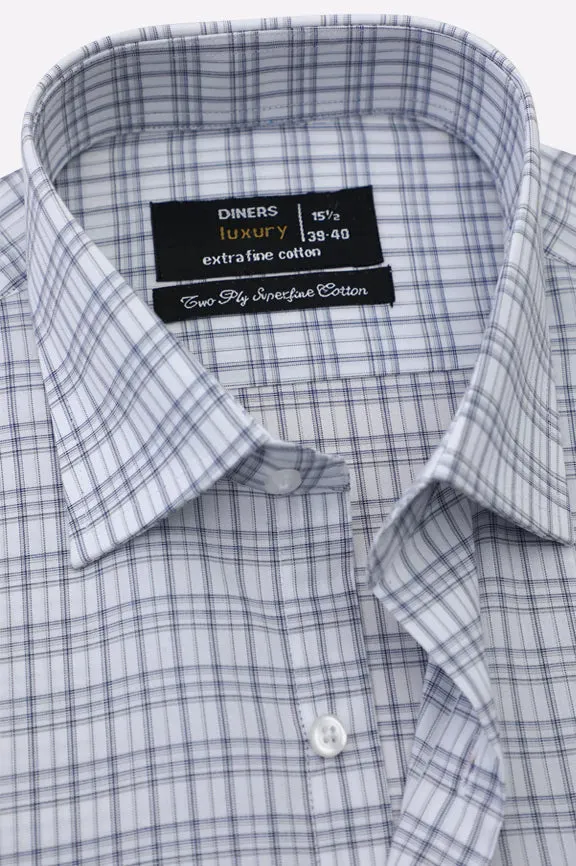 White Check Formal Shirt