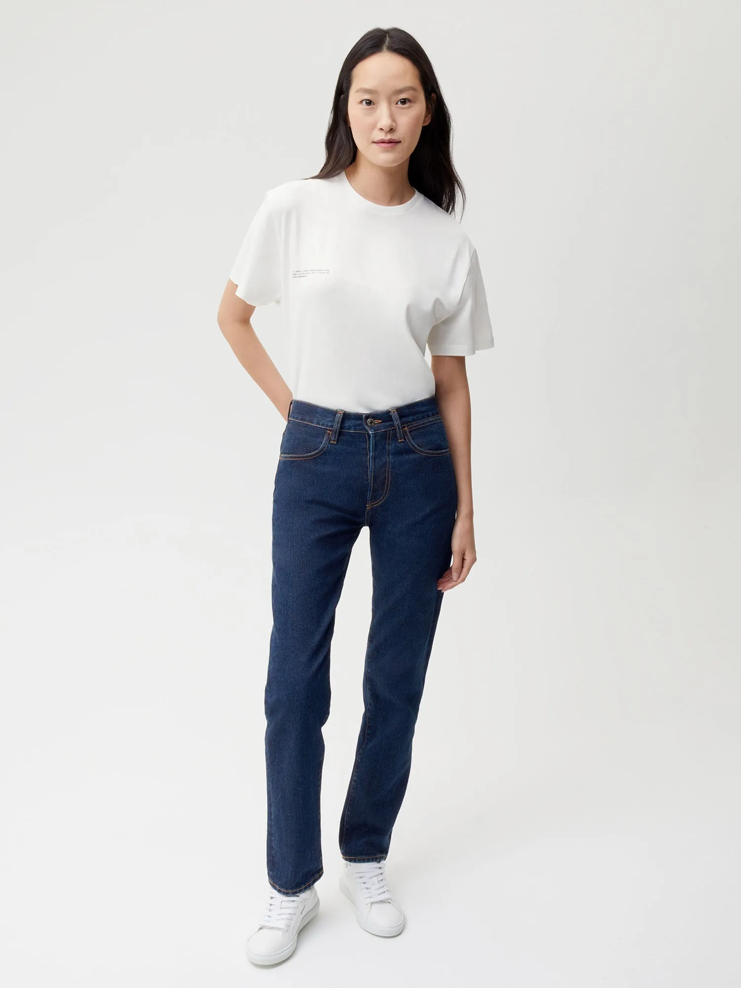 Womens Nettle Denim Straight Leg Jeans—rinse wash