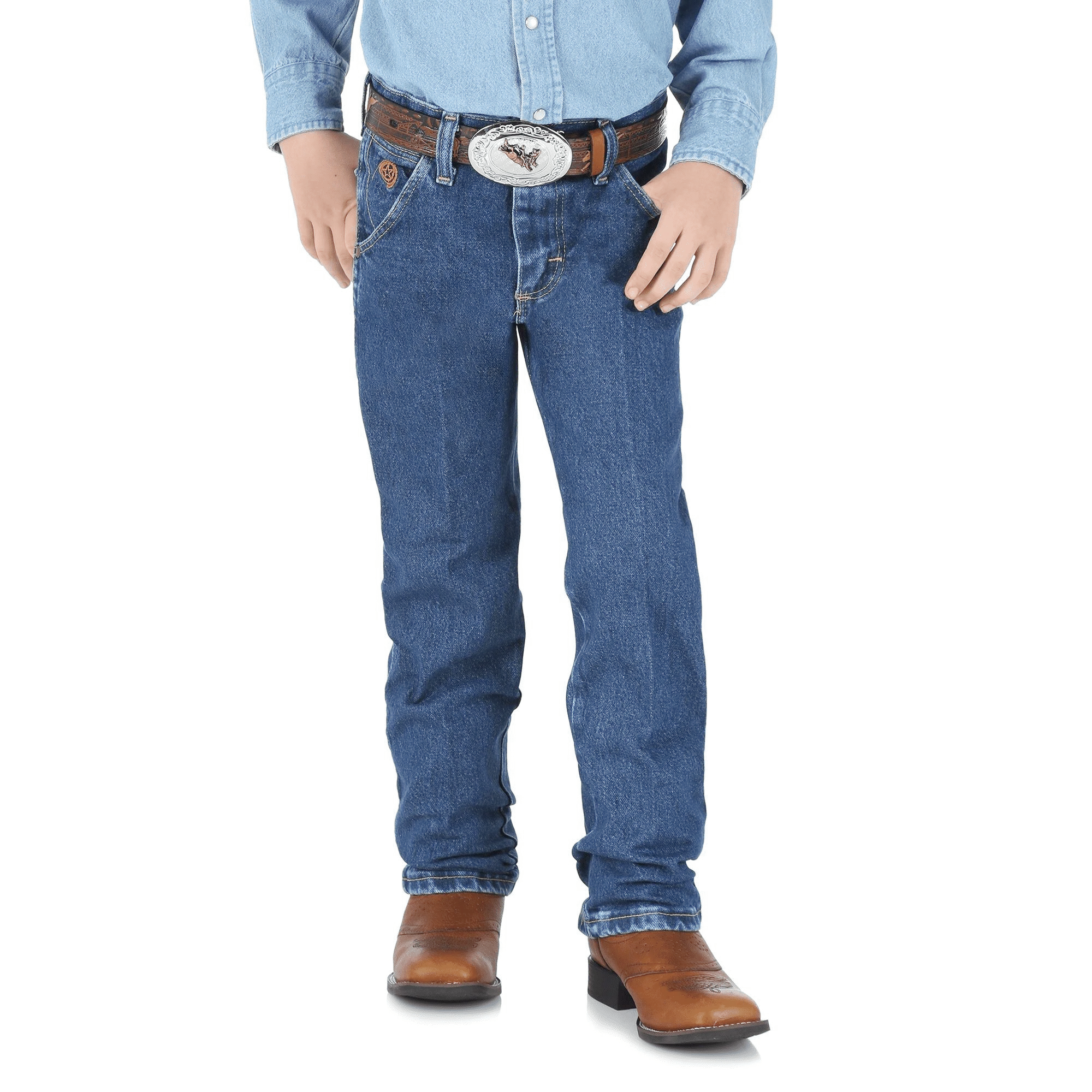 Wrangler Boys George Strait Original Cowboy Cut Heavy Denim Stone Jeans Style 13BGSHD